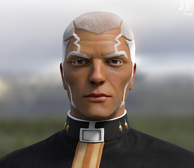 Enrico Pucci 3D Fan Art 3d character design game ready illustration realistic render