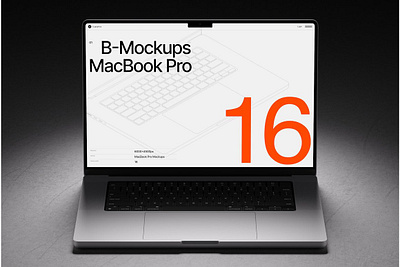 B-Mockups MacBook 16 Pro macbook 16 pro mockup macbook mockup macbook pro mockup mockups macbook realistic 3d mockup realistic mockup