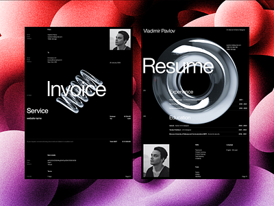 Invoice and Resume – template concept branding design graphic design typography ui web