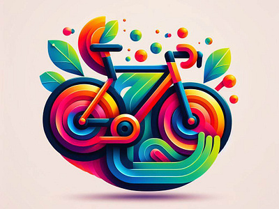 Vibrant Modern 3D Bike Logo 3d bike logo 3d design 3d graphic design bike business bold logo bra branding byke design graphic design illustration logo logotype modern style standout look typography ui ux vector