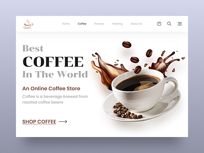 Coffee - Landing concept adobe best coffee coffeeshop figma landing landingpage layout on top online online shop shop top trend trending ui uiux ux web webpage