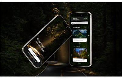 Hiking Trail Mobile App 🌲🗺️ app dailyui design hike hiking mobile mobile app mobile design nature trail ui ux