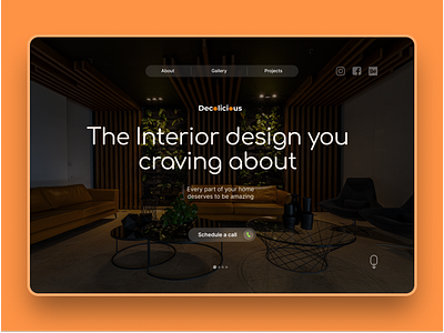 Interior Design Agency Website Banner clean and elegent website design agency website interior design banner interior design website design