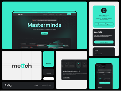 Branding Identity - Bento Grid bento bentogrid branding clean ui headline hero section identity logo logotype menu mobile design mobile menu platform product design saas tabulation ui ux uxui web design