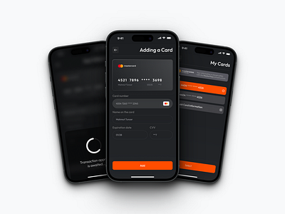 Add Card - My Cards Screens addcard branding card mobile ui user experience user interface ux