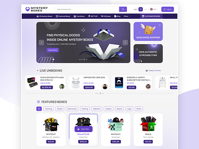 Mistery Box - ux / ui mistery box ui uxui web design
