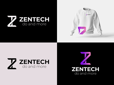 ZT Lettermark logo for Zentech brand i brand identity branding design graphic design illustration logo logo design vector
