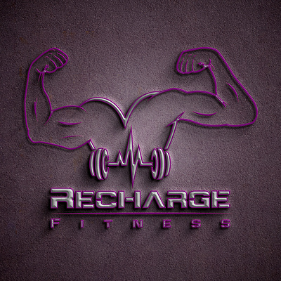 Recharge Fitness Logo Brand design branding design graphic design illustration logo typography vector