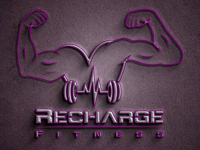 Recharge Fitness Logo Brand design branding design graphic design illustration logo typography vector