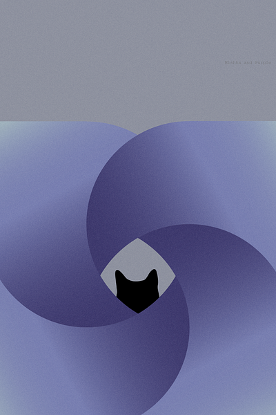 Mishka and Purple graphic design illustration vector
