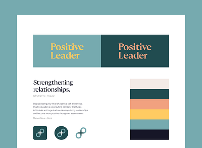Positive Leader visual identity and website brand branding design graphic design illustration logo marketing meyersbriggs personalitytest philosophy psychology ui ux vector