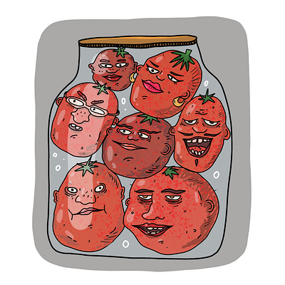 pomodoro tomatos art character characterdesign comic creepy draw ill illustration iradorn pomidor pomidoro procreate red stupid tomaten tomato