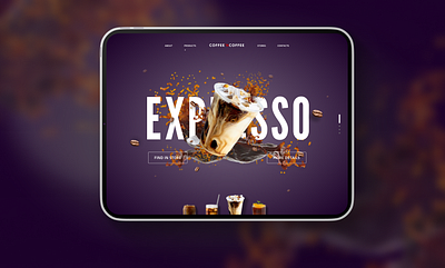 Coffee Shop landing Page app design branding design graphic design illustration ui vector