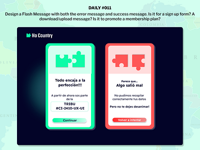Daily #011 - Flash Message - No Country 011 challenge daily011 dailyui design figma illustration nocountry ui ui011 uidesigner ux