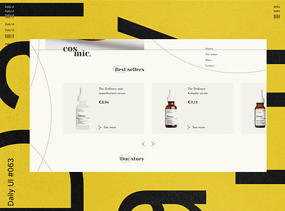 Daily UI 063 - Best Of 63 best bestof branding challenge cosmetic cosmetics daily dailyui design luxe luxury minimalism minimalist of product products ui ux website