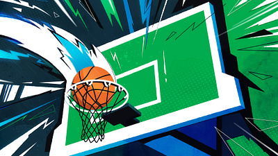 basketball 2d art article design branding design drawing flat illustration logo ui vector
