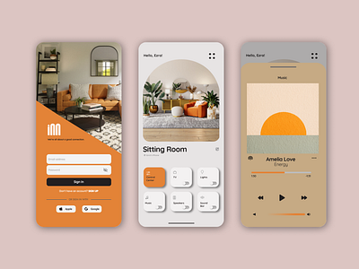 Smart Home App UX UI Design app bluetooth branding design graphic design home home app illustration iphone app logo mobile mobile app smart home typography ui ux vector wifi