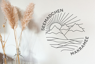 Seemädchen Makramee boho branding design logo makramee