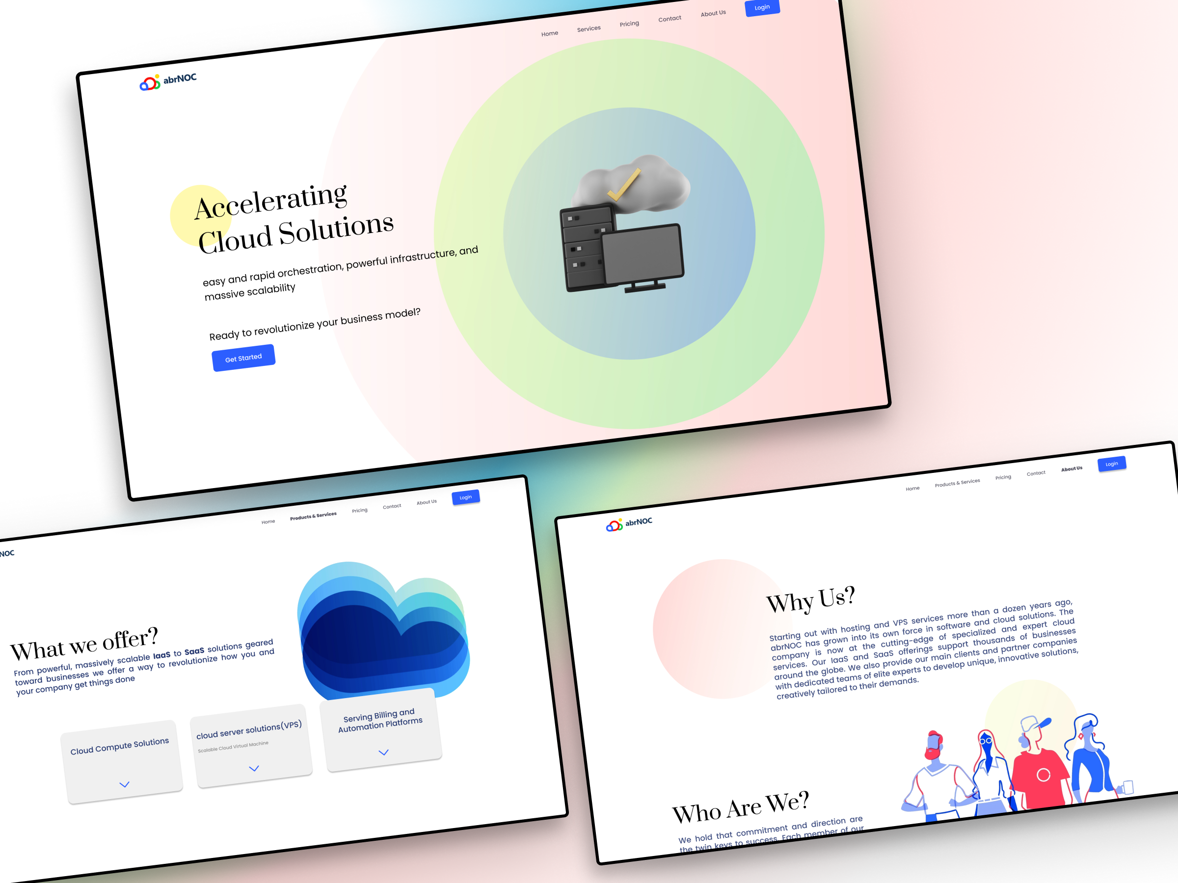 Example of abrNOC - Cloud Solution Website
