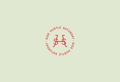 Side Hustle Saturday badge branding freelance monogram seal side hustle side hustle saturday