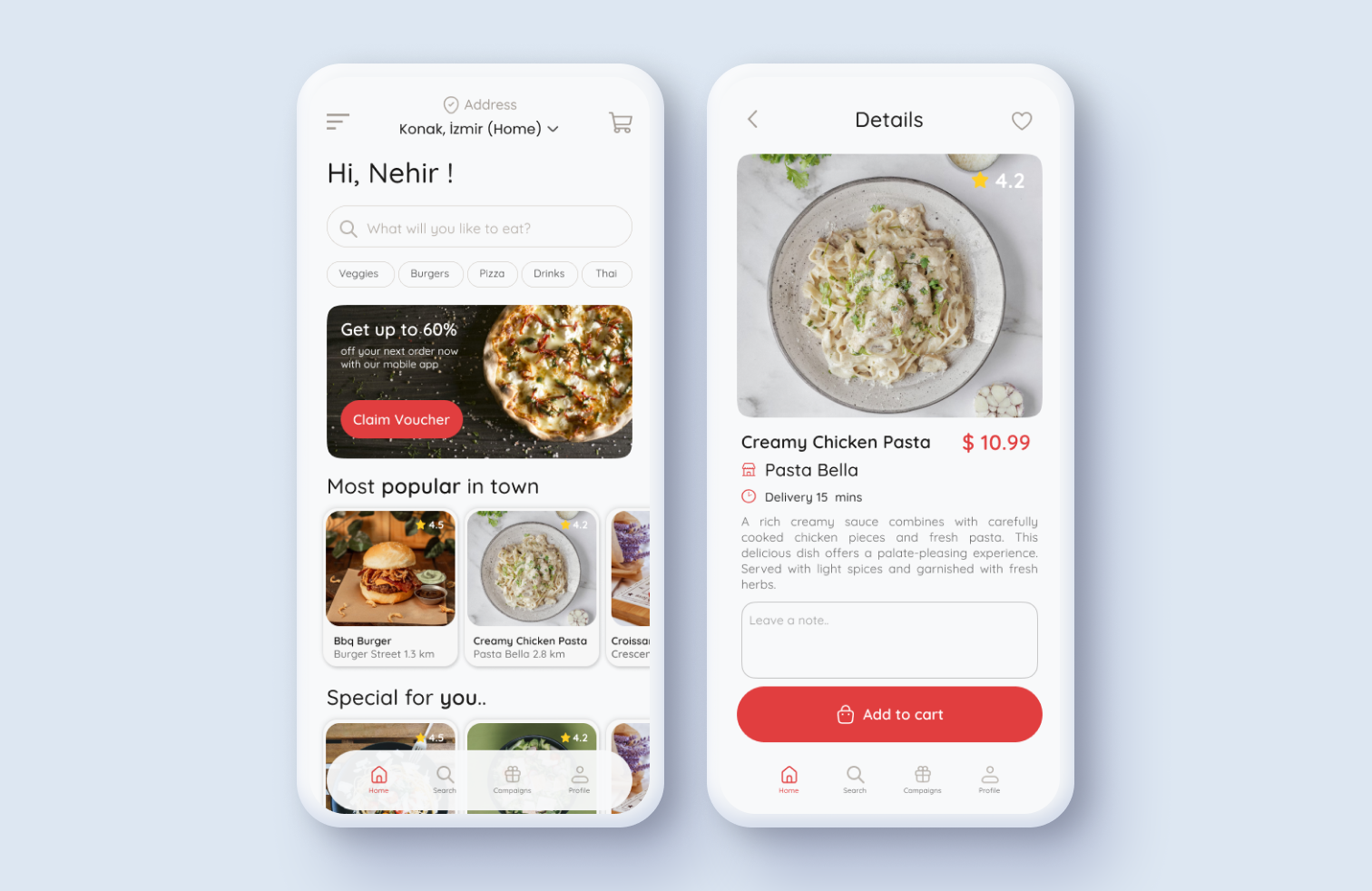 Daily UI Challenge #40 ; Food Order Design 3d animation app branding dailyui dailyux delivery design figma food graphic design illustration logo motion graphics product ui uichallenge ux