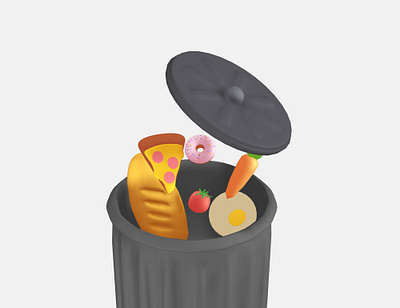 Trash Can in Spline 3d app design product ui ux