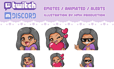 cute emotes streamers commissions art