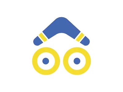 Boomerang logo design adventure binocular blimps boomerang calm clouds dicover eyes fly logo security sky speed spiral