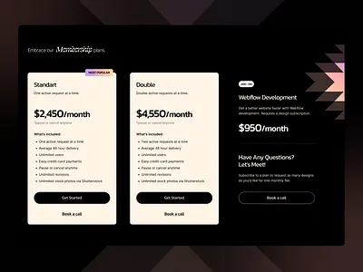 Rockmuse - Price Section agency boho creative design ethno layout membership price pricing section studio subscriptoin table top ui ux web