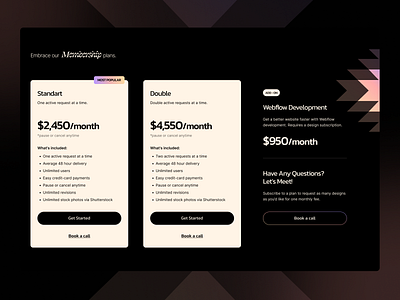 Rockmuse - Price Section agency boho creative design ethno layout membership price pricing section studio subscriptoin table top ui ux web