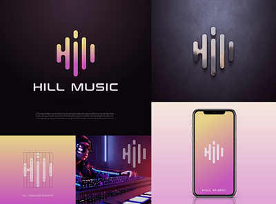 hill music 3d animation branding graphic design logo motion graphics ui
