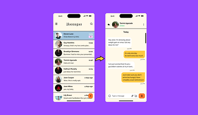 "Direct Message" mobile app appdesign dailyui design direct message inter message page design mobileapp ui uidesign ux