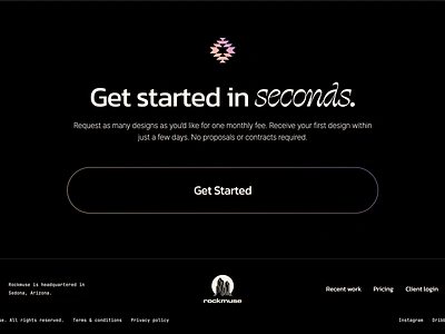 Rockmuse - Footer agency awwwards black boho button creative cta design ethno footer gradient layout mobile rockmuse studio style top ui ux web