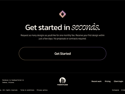 Rockmuse - Footer agency awwwards black boho button creative cta design ethno footer gradient layout mobile rockmuse studio style top ui ux web