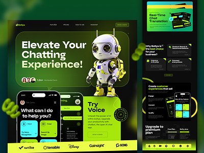 Personal Ai Chat bot - Web Design Ui/UX ai artifical intelligence blockchain branding chatbot conversion cro illustration landing page sales page ui web design website