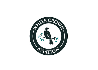 White crown bird logo bird farm bird logo branding design graphic design illustration illustrator logo typography vector white crown white crown bird