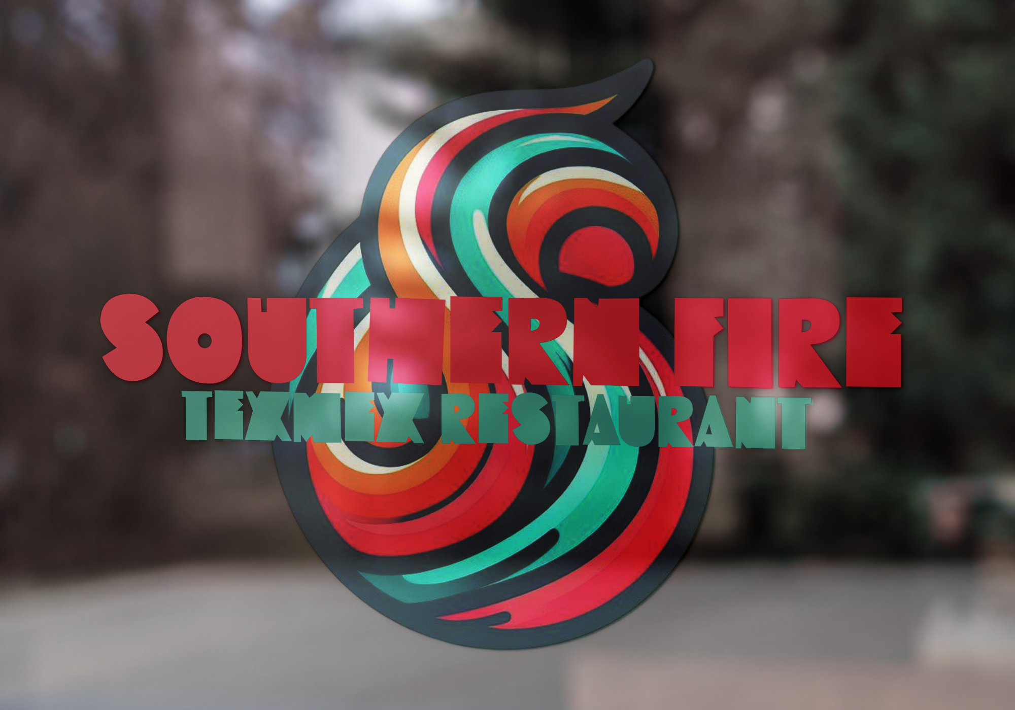 Southern Fire TexMex Restaurant Logo ad brandidentity colorful colors design food graphic graphic design illustration logo logodesign outdoor poster restaurant typography vector