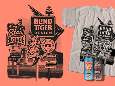 CBC Shirt 2023 beer branding craft beer illustration neon sign packaging retro shirt design sign tiger