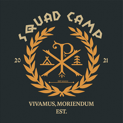 Squad camp branding graphic design logo