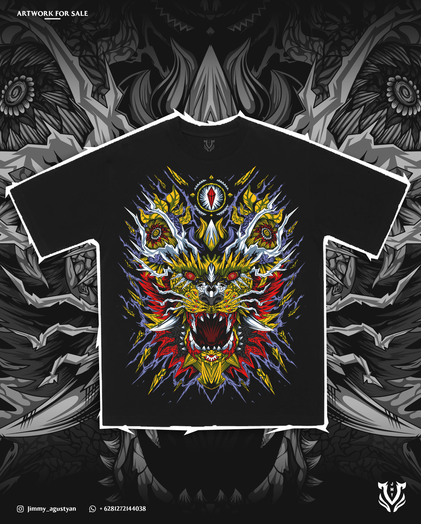 Example of Detail Artwork For Graphic T Shirts