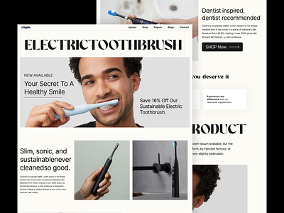 Smart Toothbrush Landing Page Design. 3d agency animation branding design illustration landing page logo ui website