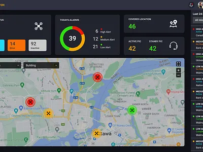 Drone Ground Control app dashboard desktop app drone app figma ui ux xd