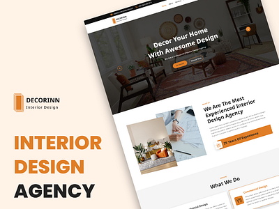 DecorInn | Interior Design Agency Landing Page agency branding creative design exterior home icon interior interior design landing page product design ui ui design uiux web web design website website design