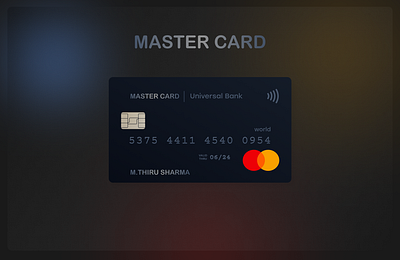 Master Card Design in Figma 3d adobe animation branding card figma graphic design logo motion graphics ui