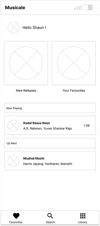 Monochrome Music Player design ui ux