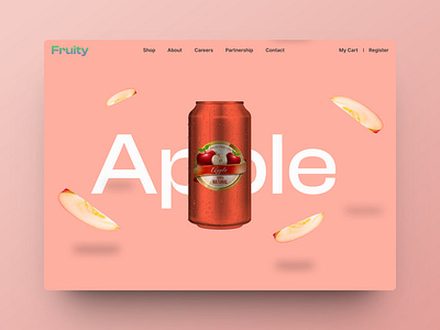 3D Carousel Slider 3d apple banana carousel carousel design carousel slider drink flavor fruits fruity kiwi landing page softdrink ui ui design uiux ux web web design