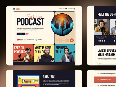 Tiki Talks | Podcasting Website Design for Influencers & Founder 100 million branding business design illustration logo minimal motion graphics orbix studio platform podcast spotify success web design