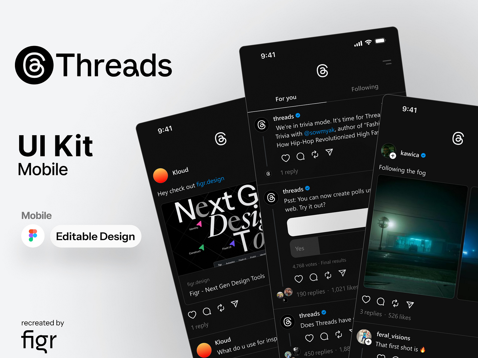Make Threads UI your own by Figr Design on Dribbble