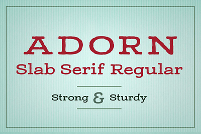 Adorn Slab Serif Font adorn slab serif font advertising display distressed headline logo packaging rough serif slab serif titling vintage wedding
