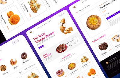 The Tasty Triangle Bakery design ui ux web design